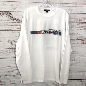 Transpac 2007 White Long Sleeve Shirt UV Yacht racing LG NWOT